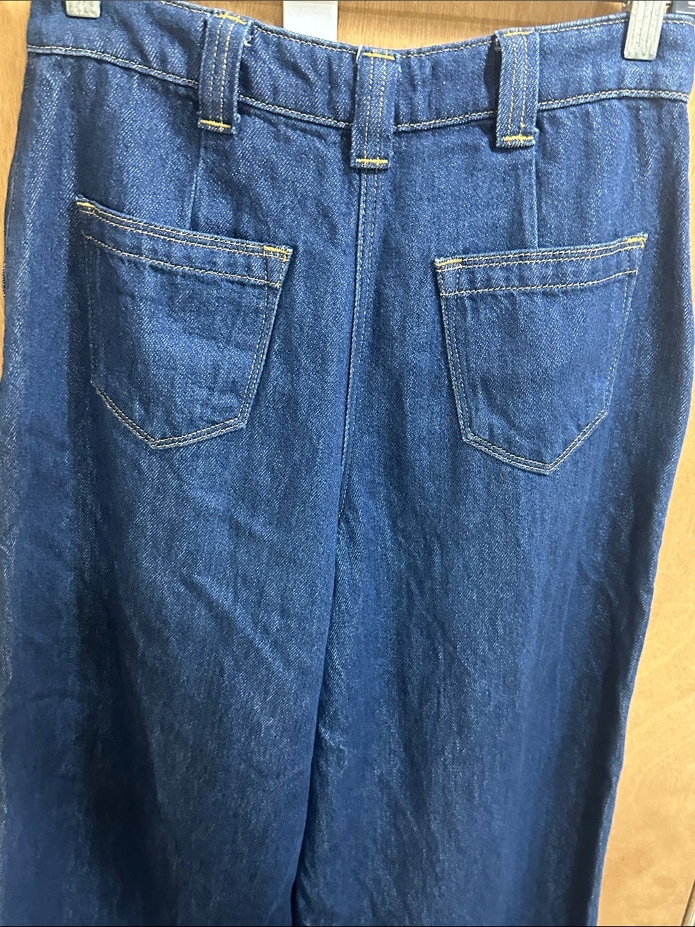 Reiss Navy Wide-Leg Denim Trousers - Picture 8 of 12